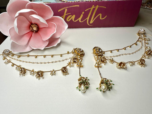 Bollywood Indian Designer Sahara / earring stud brass