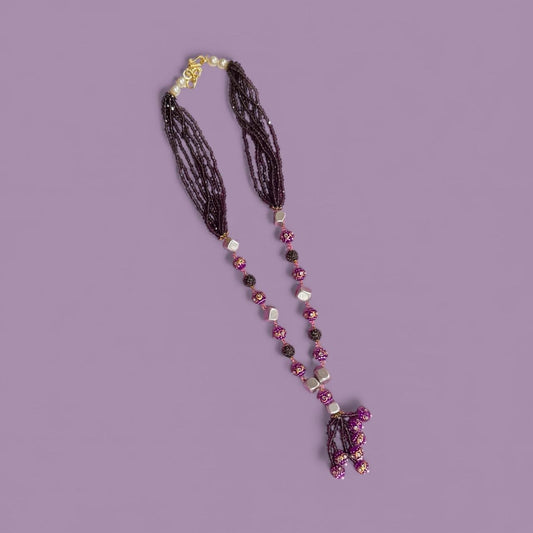 Bollywood Indian mala deep purple with meenakari