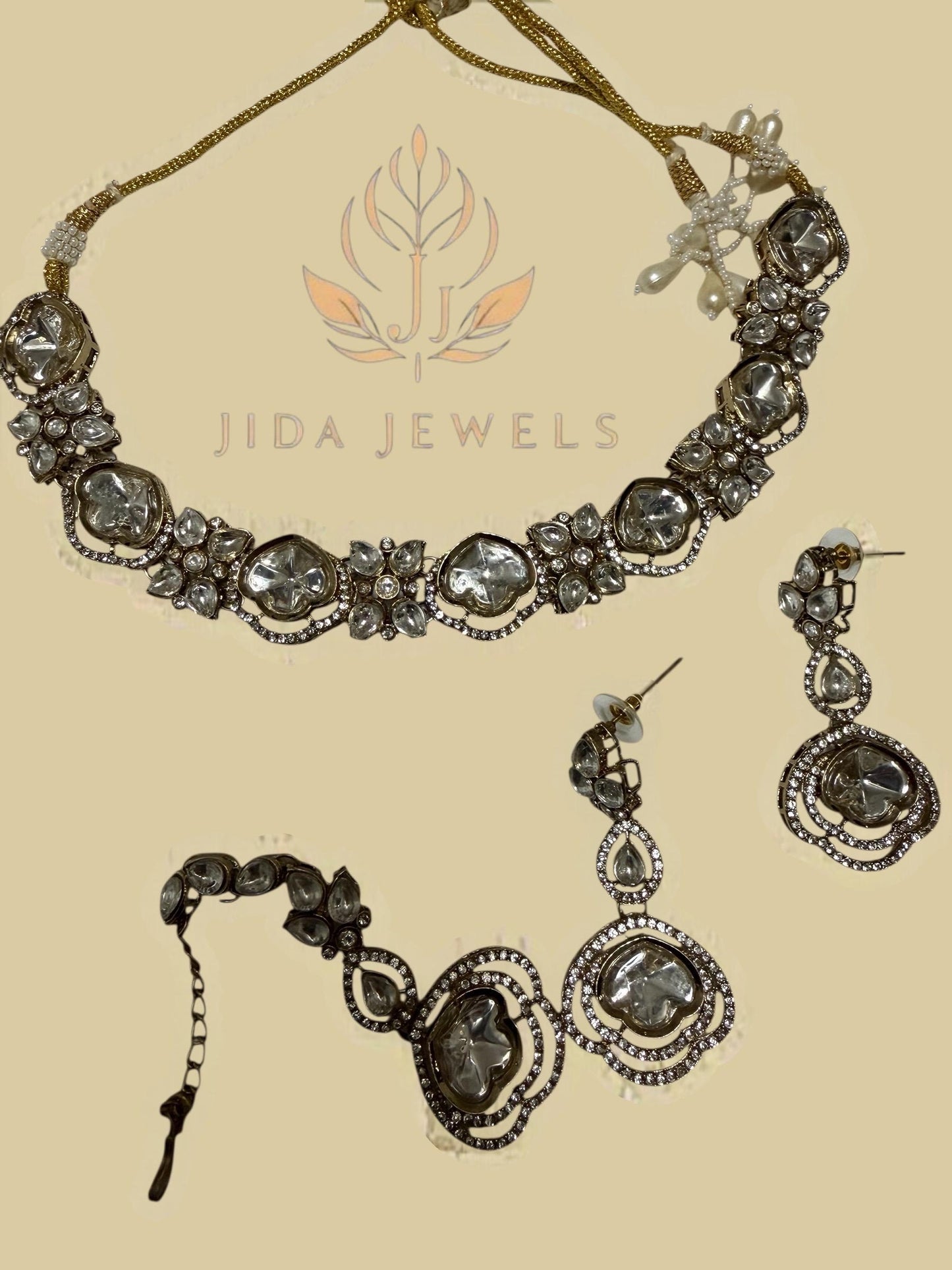 Bollywood Kundan Necklace Set - Traditional Indian Jewelry