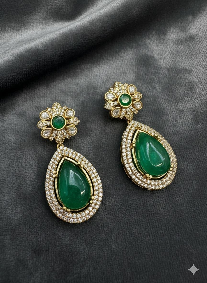 Teardrop Earrings • Kundan Pearl Dangle Earrings • Bridal Statement Jewelry • 7 Color Options