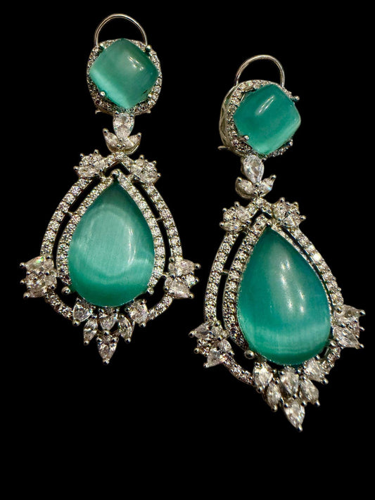 Gold Tone Teardrop Earrings | Bridal Statement Jewelry