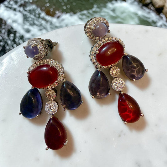 Statement Drop Earrings Elegant Dangle Earrings Bridal Party Jewelry Designer Style