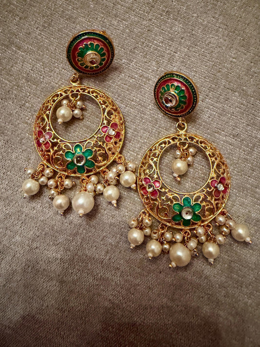 Bollywood Designer Dangle Jewelry for Women, Elegant Statement Earrings