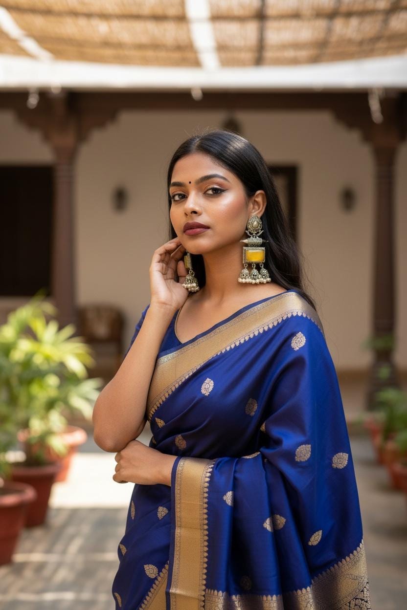 Mustard Stone Tribal Jhumka Earrings: Oxidized Silver Boho Statement Jewelry