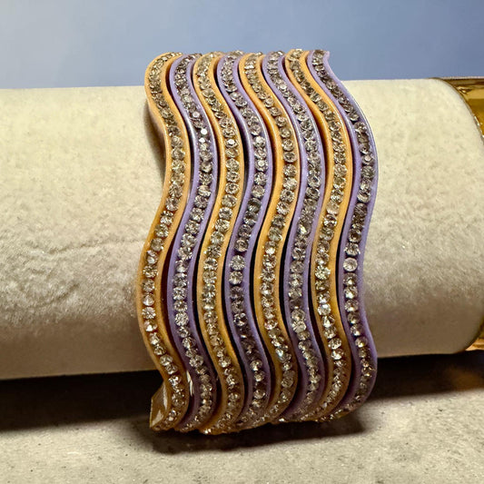 Crystal Bangle Set, Pastel Statement Bangles, Modern Festival Jewelry for Women