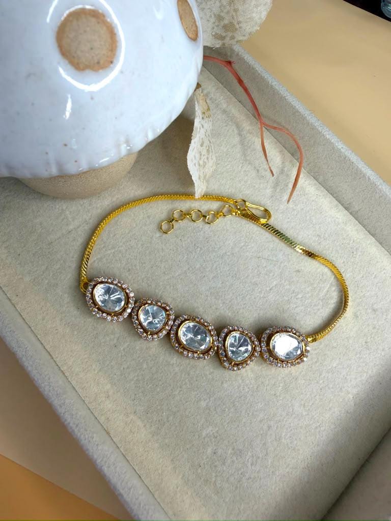 Gold Tone Adjustable Bracelet, Minimalist Statement Bracelet, Elegant Everyday Jewelry, Gift for Her