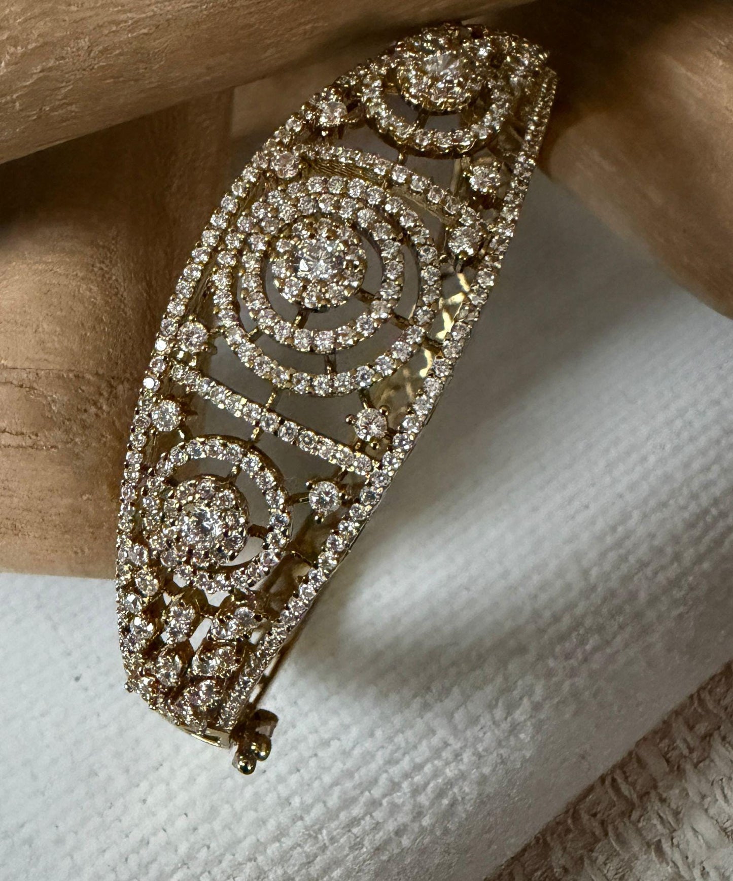 Vintage Filigree Cuff Bracelet, Statement Gold Tone Bangle, Elegant Bridal Bracelet, Openwork Wedding