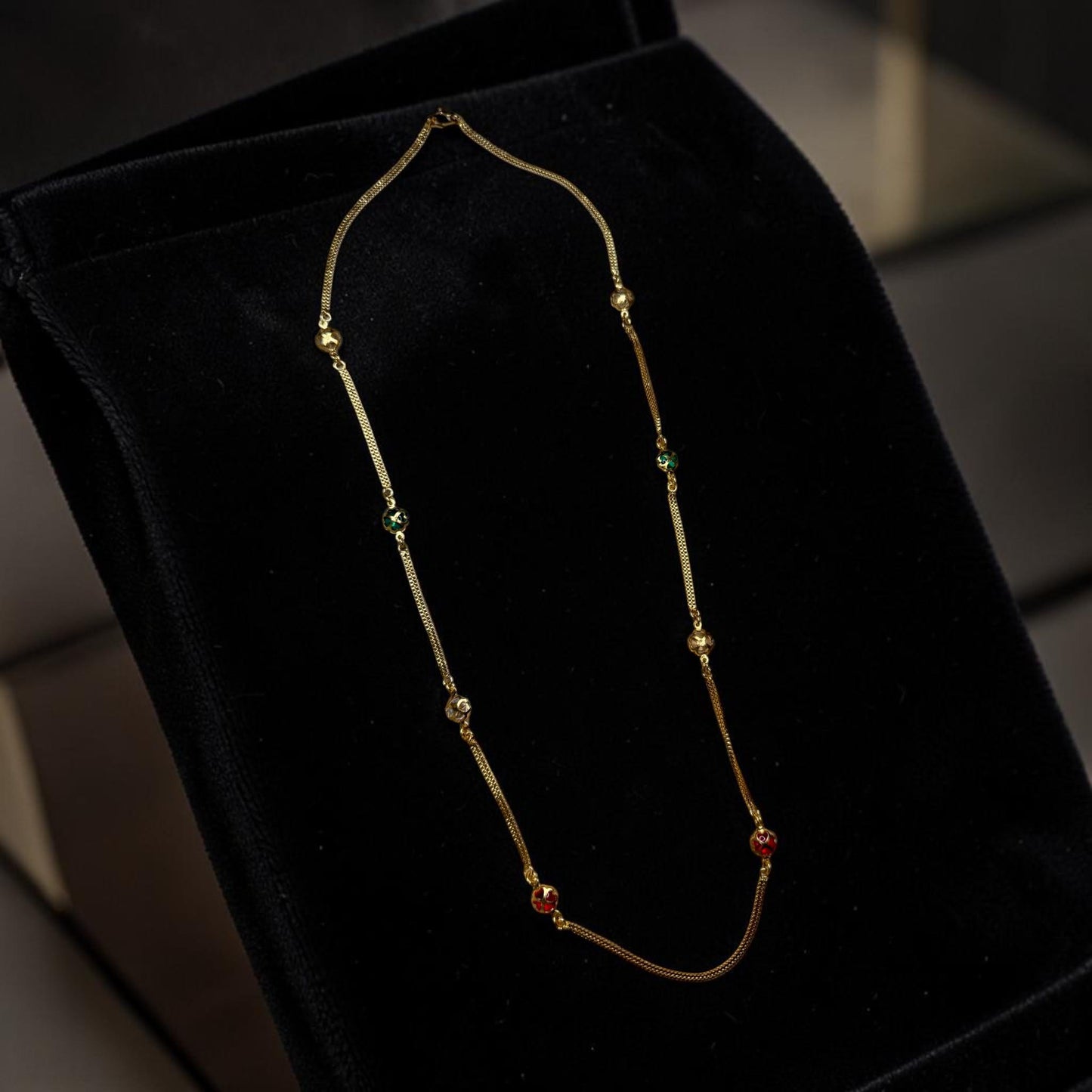 Minimalist Long Station Necklace for Women, Gold Tone Everyday Necklace, Layering Chain.