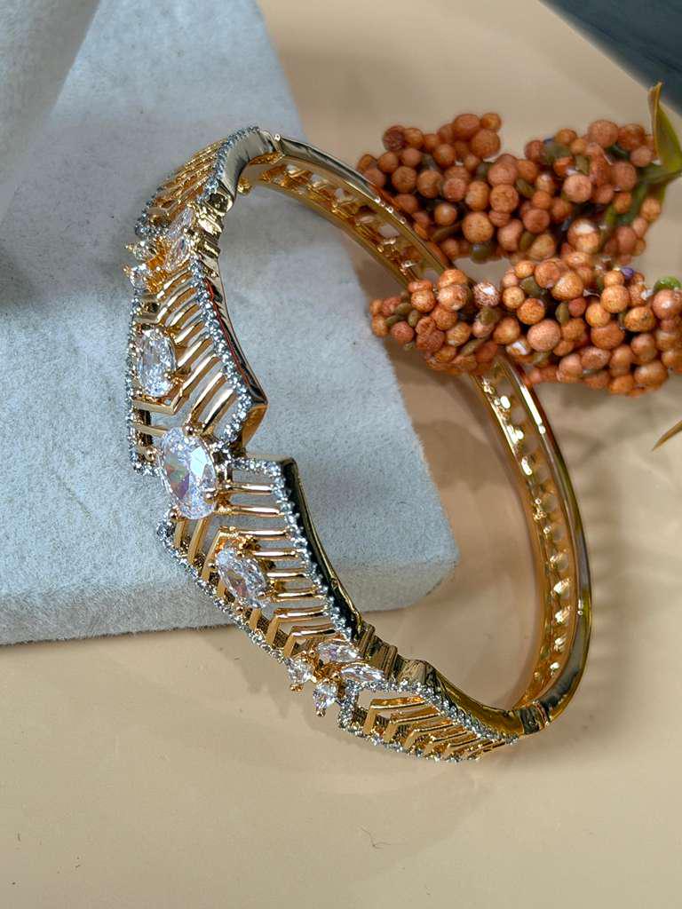 Geometric Crystal Cuff Bracelet for Women, Statement Open Bangle, Elegant Bridal Bracelet