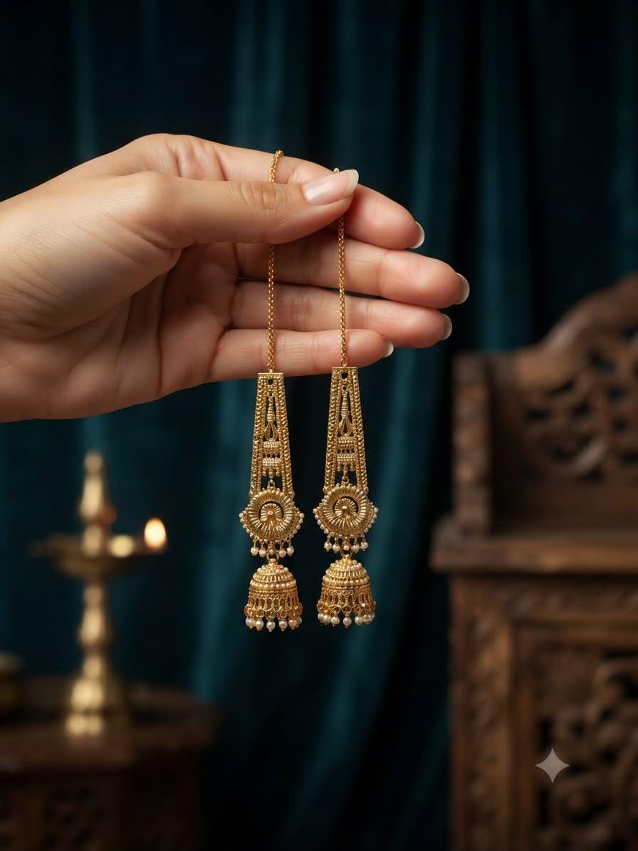 Indian Bridal Earrings, Ethnic Statement Earrings, Festival Jewelry, Gift for Her
