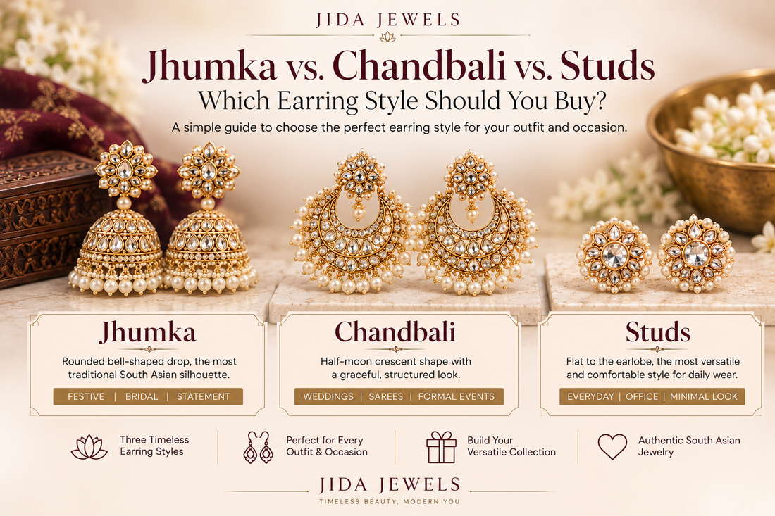 Jhumka vs. Chandbali vs. Studs: Which Earring Style Should You Buy?