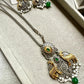 Majestic Deer Pendant Necklace with Earrings - Silver and Gold platted Jewelry Set
