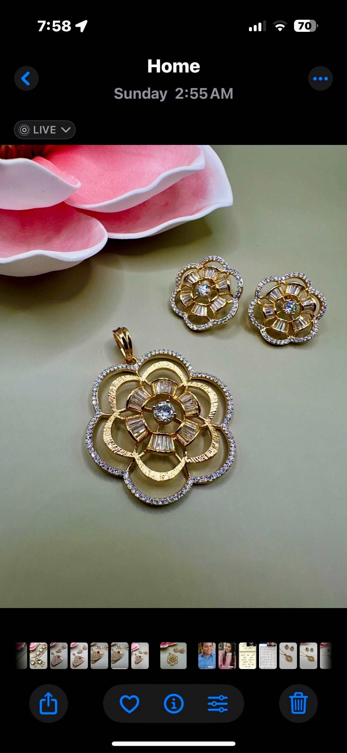 Elegant Gold-Plated Pendant Necklace & Earring Set,Ruby and cubic zarconia