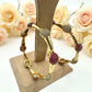 Gold-Plated Bangle Set – Ruby and Diamond Wedding Jewelry