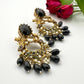 Black Onyx Chandbali Earrings – Kundan Indian Jewelry