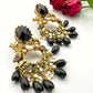 Black Onyx Chandbali Earrings – Kundan Indian Jewelry