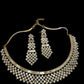 Designer Gold Plated Cubic Zirconia Necklace & Earrings Set