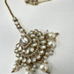 Kundan Pearl Necklace Set – Gold Plated Indian Jewelry, Earrings, Tika