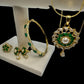Mother of Pearl & Turquoise Jewelry Set - Gold Plated Elegance