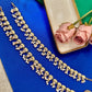 Payal / Anklet Gold Finish with Pearls & Clear Stones