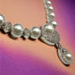 Micro CZ Stone Setting Necklace Set with Earrings - Elegant Pearl & CZ Jewelry