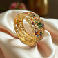 Noratun Jadao Gold Plated Wide Kada Openable Fits 2.6/2.8 - Traditional Pakistani/Indian Jewelry