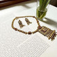 Rajwari Necklace complete Set - Exquisite Gold-Plated Jewelry with Red Stones