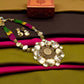 Boho Chic traditional Kundan mala Set with barouk Pearls & Gemstones - Unique Indian Jewelry