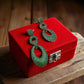 Bollywood Indian Micro Ad Emerlad green designer statement Earrings