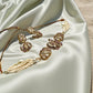 Bollywood ethnic Indian designer choker set antique gold finish mother of pearl