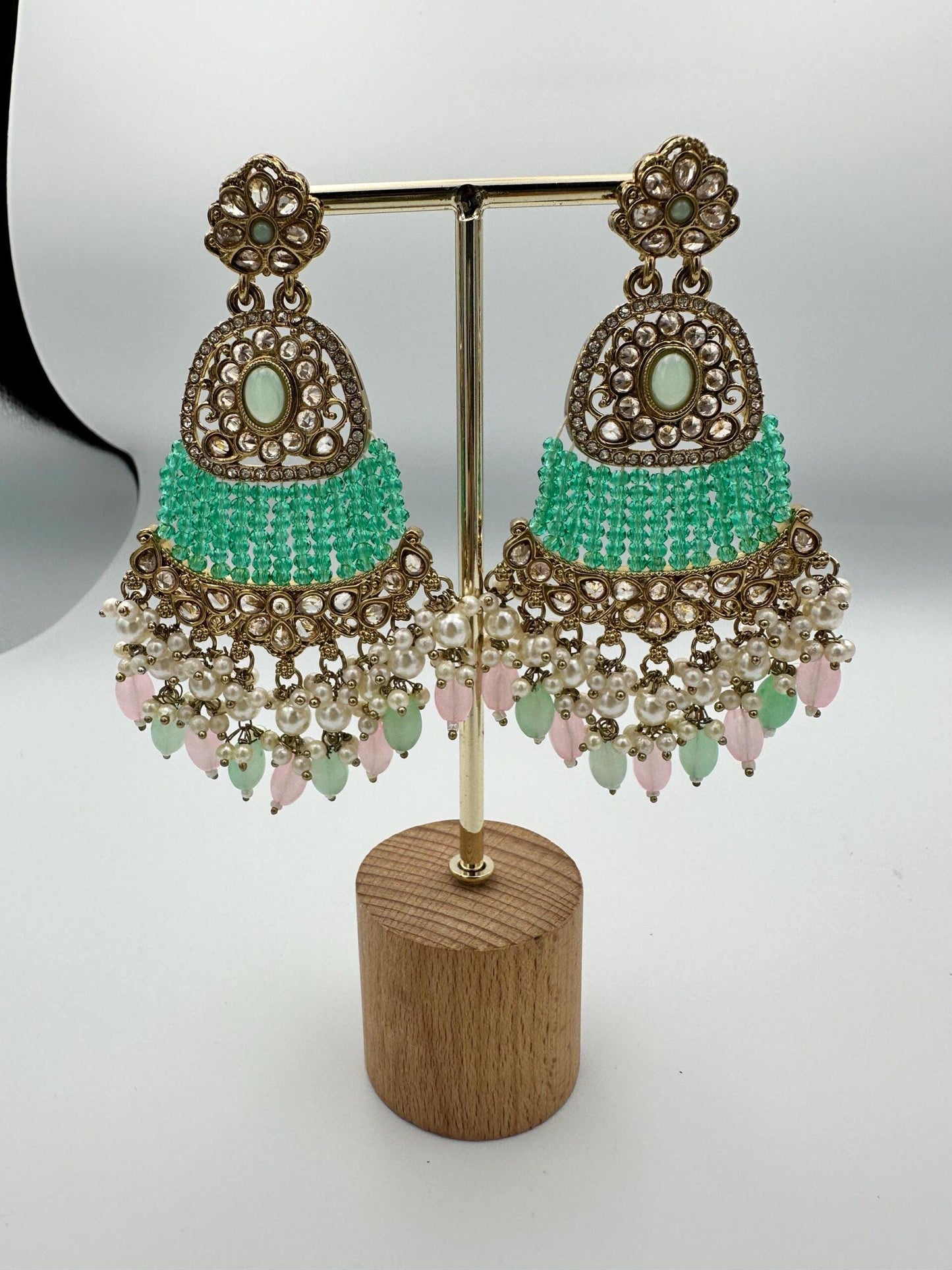 Bollywood Designer Dangle Jewelry for Women, Elegant Statement Earrings
