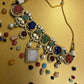 Exquisite fusion Necklace set designer with Multicolor Stones and Pearls - Traditional Indian Jewelry