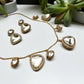 Bollywood inspired Elegant Gold Kundan Necklace Set with Teardrop Stones - Traditional Indian Jewelry