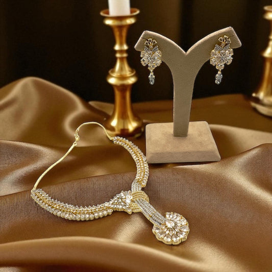 Bollywood ethnic Indian gold plated designer style Victorian luxurious set