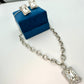 Luxurious Large Doublet Stones with Micro AD Stones Designer Necklace Set