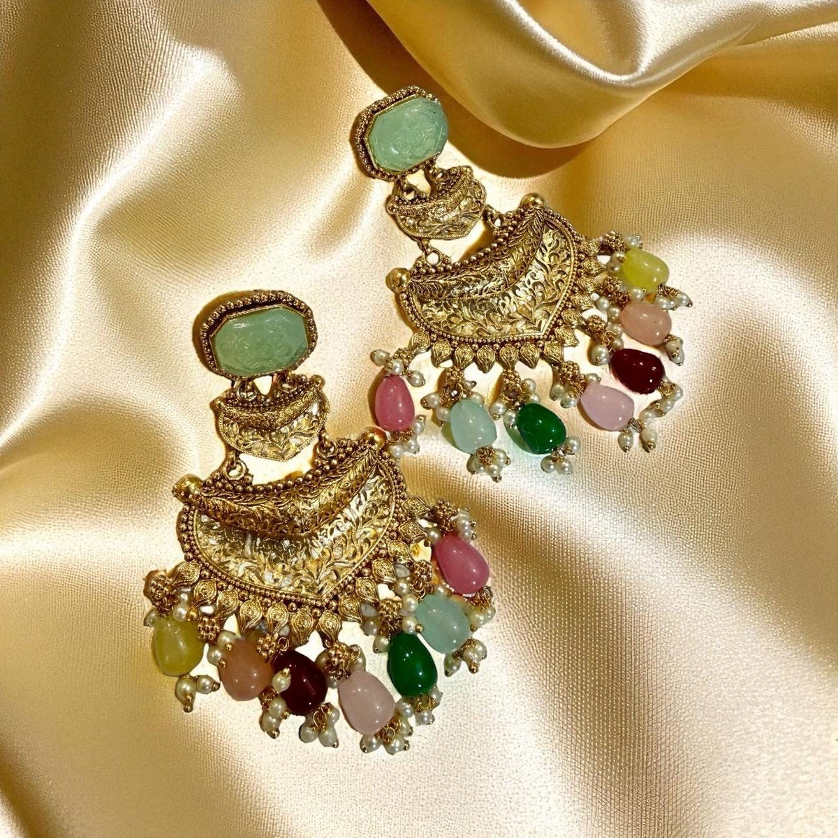 Bollywood Designer Dangle Jewelry for Women, Elegant Statement Earrings