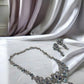 Enameled Designer Inspired Necklace Set in Amethyst & Cubic Zirconia