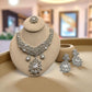 Designer Necklace Set with tikka bindya AD Stones Luxury Wedding Party Jewelry