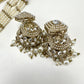 Kundan Pearl Necklace Set – Gold Plated Indian Jewelry, Earrings, Tika