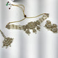 Kundan Pearl Necklace Set – Gold Plated Indian Jewelry, Earrings, Tika