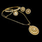 Mother of Pearl & Turquoise Jewelry Set - Gold Plated Elegance