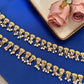 Payal / Anklet Gold Finish with Pearls & Clear Stones