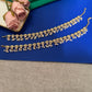 Payal / Anklet Gold Finish with Pearls & Clear Stones
