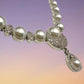 Micro CZ Stone Setting Necklace Set with Earrings - Elegant Pearl & CZ Jewelry