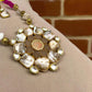 Boho Chic traditional Kundan mala Set with barouk Pearls & Gemstones - Unique Indian Jewelry