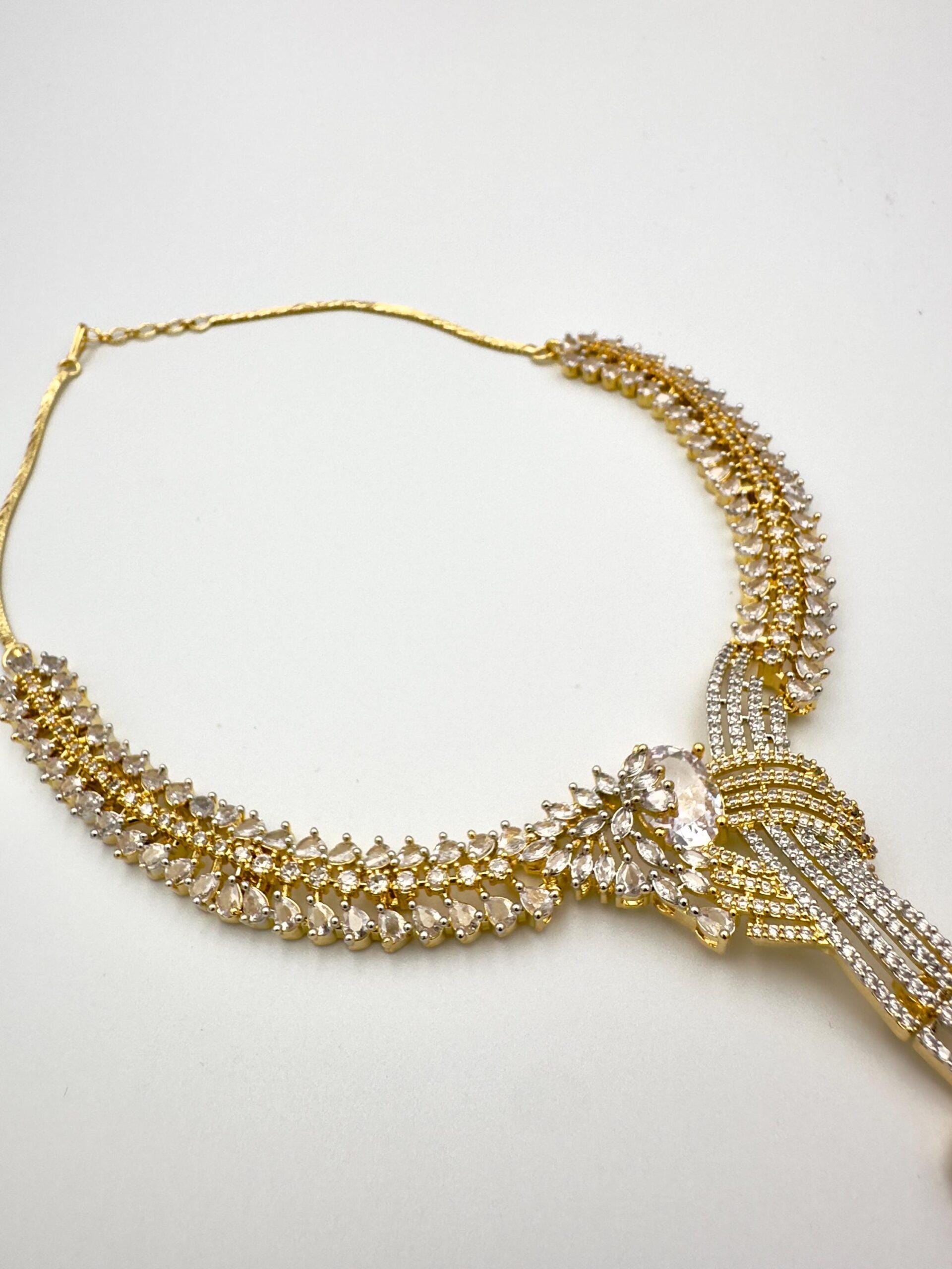 Bollywood ethnic Indian gold plated designer style Victorian luxurious set