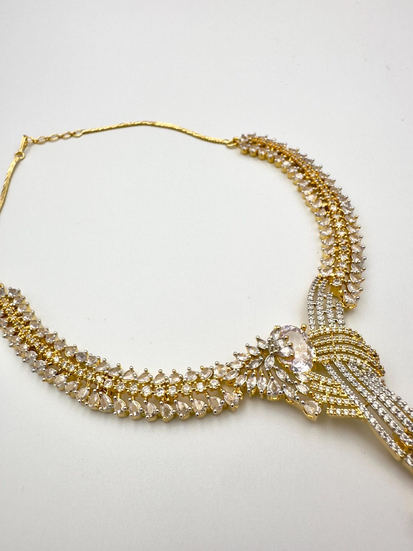 Bollywood ethnic Indian gold plated designer style Victorian luxurious set