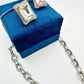 Luxurious Large Doublet Stones with Micro AD Stones Designer Necklace Set