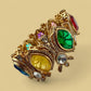 Designer Bollywood Kada Gold Plated Jewelry | Colorful Gemstones Bangle