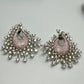 Bollywood Style Statement  Silver Peacock Earrings | AD Studded | Indian Jewelry